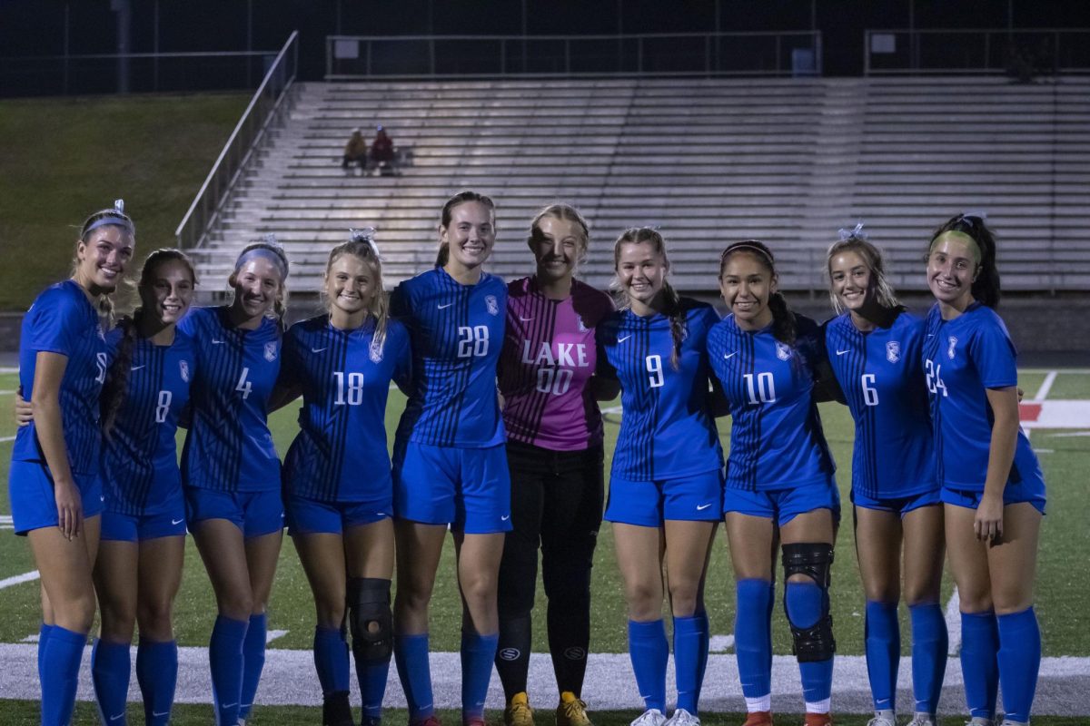 Class of 2024 Girls Soccer Team pictured after a dominant win on senior night.