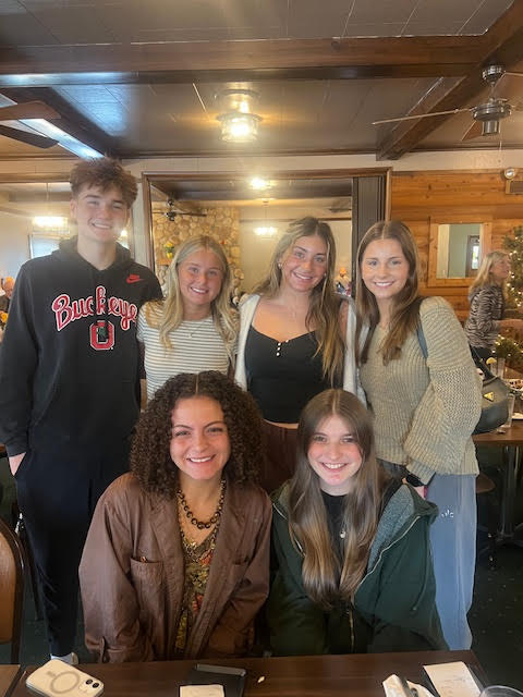 The (now retired) Digital News team for the 2024-2025 school year.

Back row: Will Koehl, Laney Walsh, Liv Ortman, and Andrea Beule
Front Row: Grace Artman and Marina Neman
