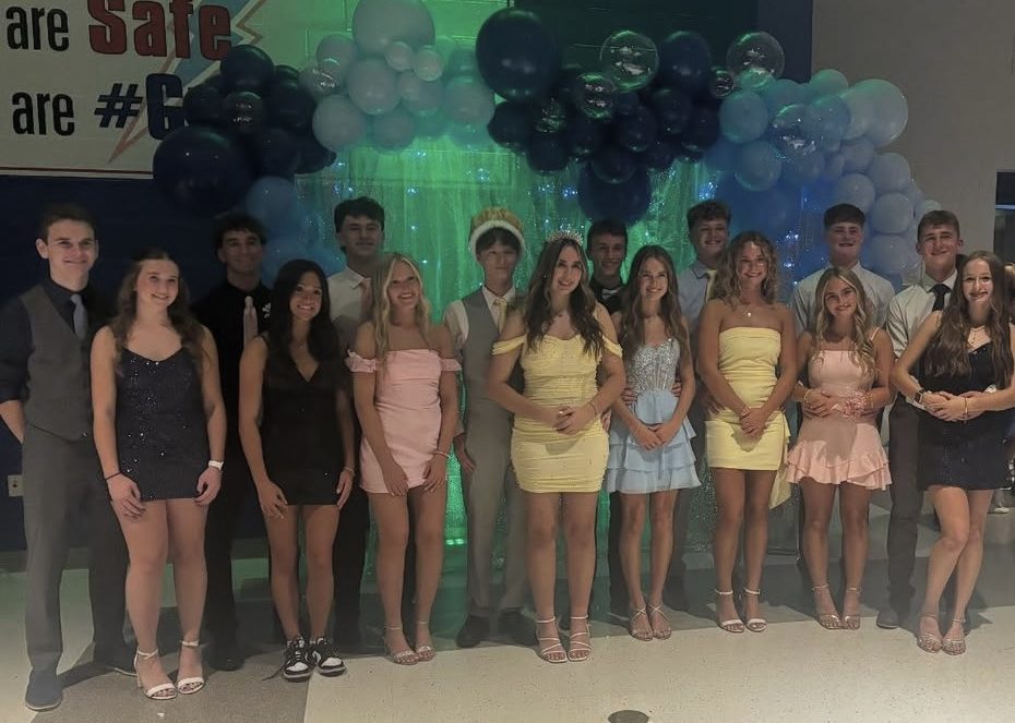 Pictured is the 2025-2026 Homecoming court 
Back row left to right: Connor Pastore, Brady Sommers, Davis Matson, Riley Shank, Liam VanElzen, Luke Fredmonsky, Jameson Hall, Camden Arthurs
Front row left to right: Mallory Howard, Emily Erickson, Sadie Green, Alicia Morrison, Adella Coblentz, Olivia Draher, Jacey Miller, Maggie Novak 
