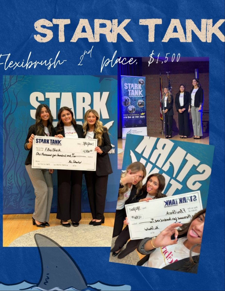 Second place conceptional winners Addy Tompot, Kayla Klein, and Isla Green.