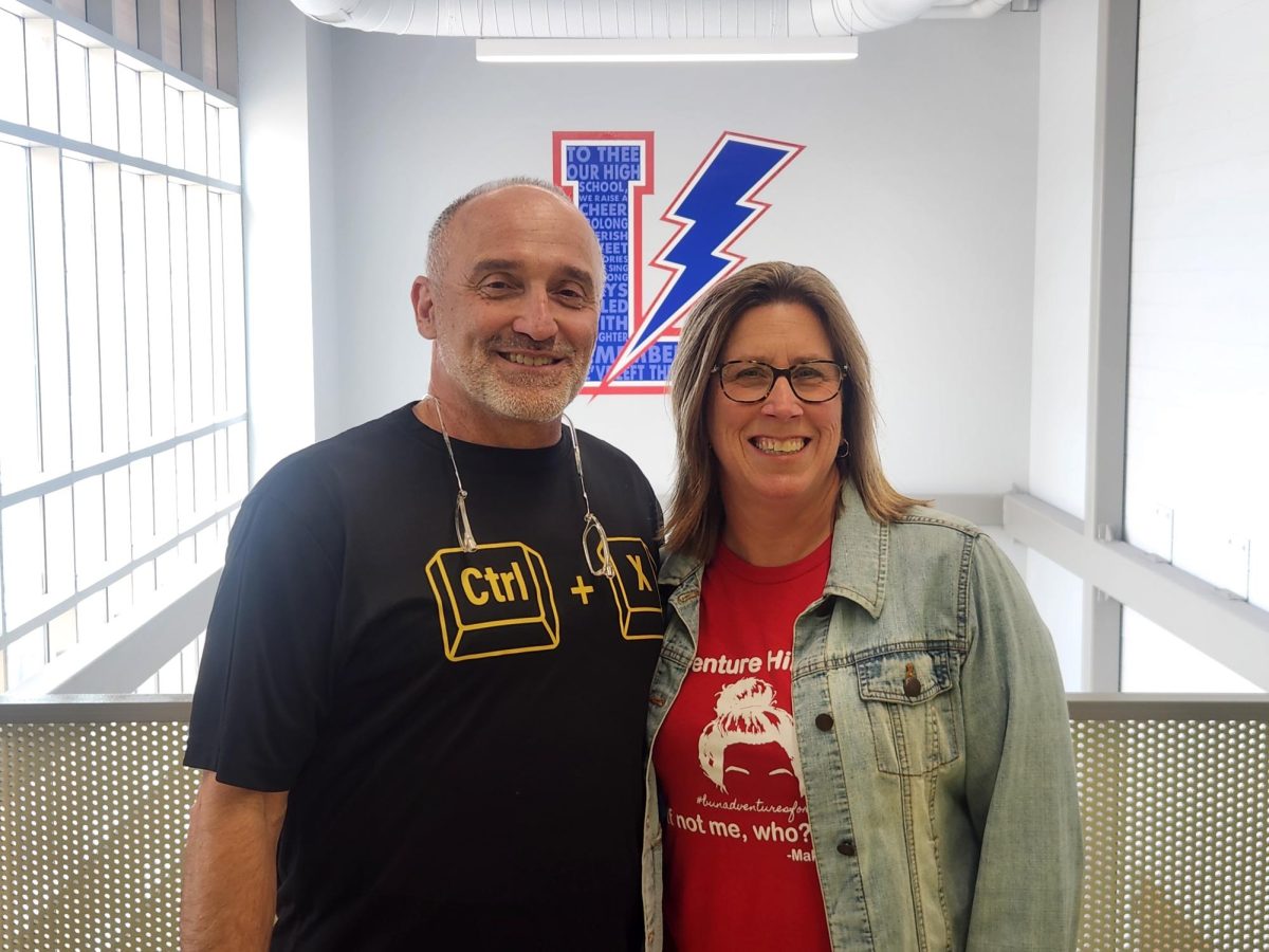 Mr. Wolfe and Mrs. Napholz pictured together.
